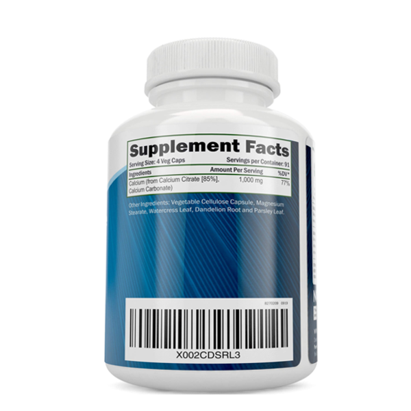 Purely Holistic Calcium Citrate 1000 Mg Capsules