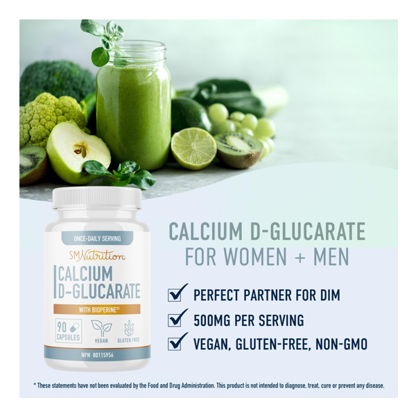 SMNutrition Calcium D-Glucarate 500 Mg Capsules
