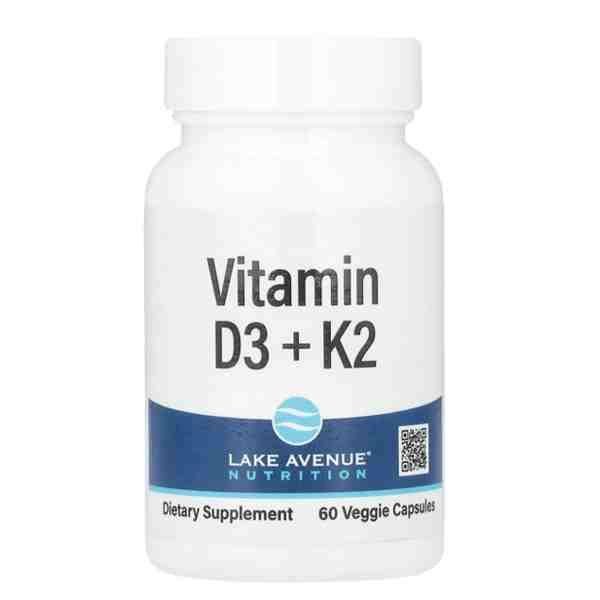 Lake Avenue Nutrition Vitamin D3 + K2 | 60 Capsules