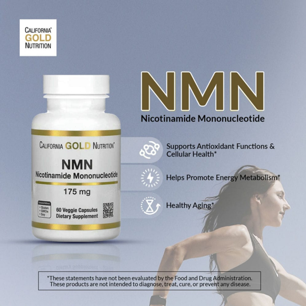 California Gold Nutrition NMN 175 Mg Capsules Per Serving