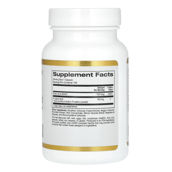 California Gold Nutrition Stabilized R-lipoic Acid Capsules