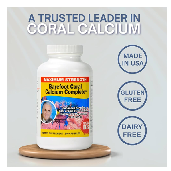 Maximum Strength Barefoot Coral Calcium Complete Capsules