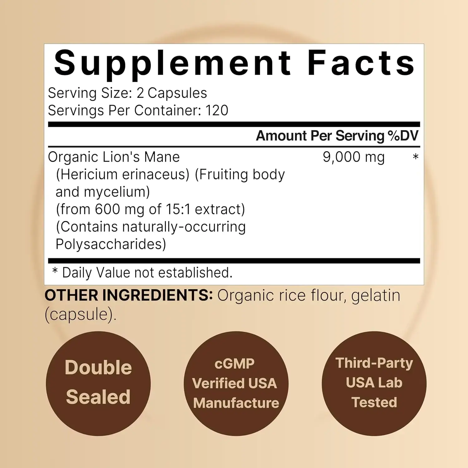Lion Mane Mushroom Capsules