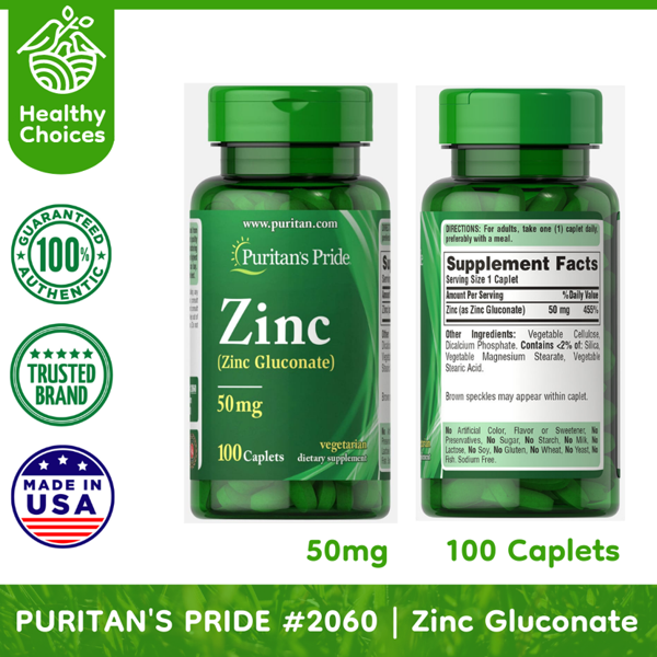 Puritan's Pride Zinc 50 Mg