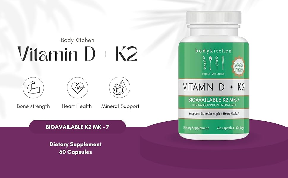 Body Kitchen Vitamin D + K2 Capsules