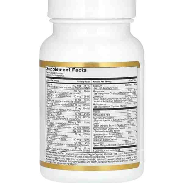 California Gold Nutrition Multivitamin & Mineral Two-A-Day | 180 Capsules