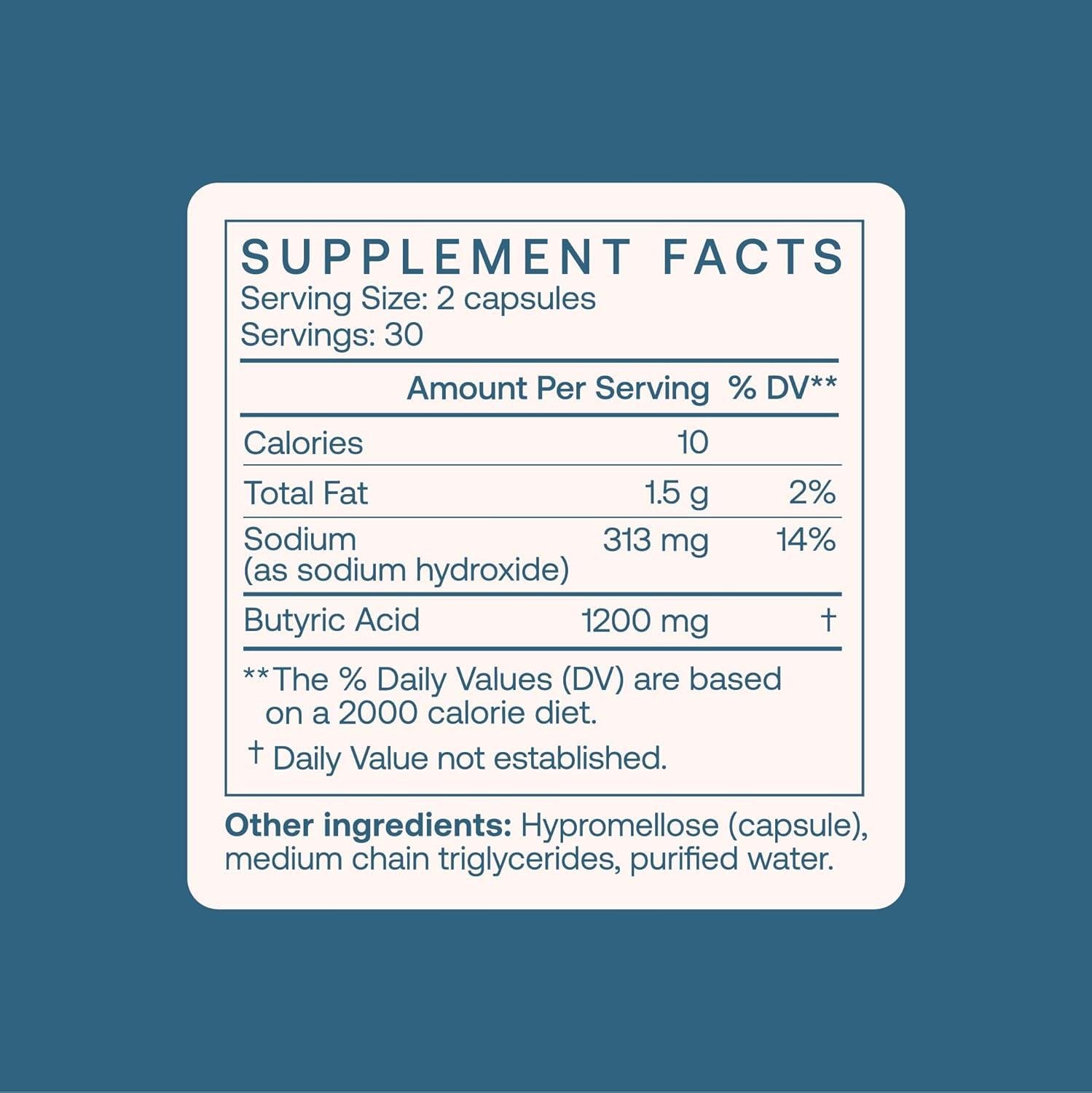 Body Bio Sodium Butyrate Supplement