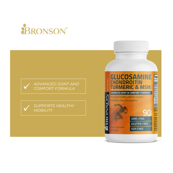 Bronson Glucosamine Chondroitin Turmeric & Msm Capsules