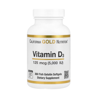 California Gold Nutrition Vitamin D3, 125 Mcg (5,000 Iu)