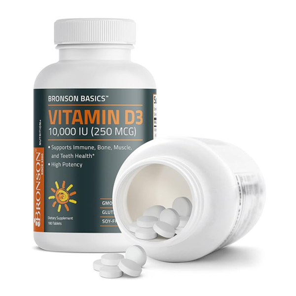 Bronson Basics Vitamin D3 250 Mcg Supplement