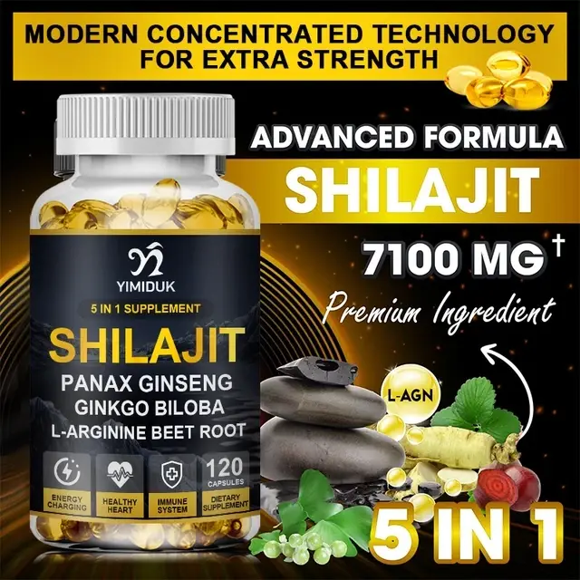 Shilajit Panax Ginseng + Ginkgo Biloba + L-arginine + Beet Root