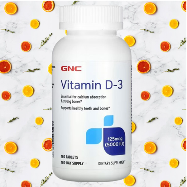 GNC Vitamin D3 5000 IU Capsules