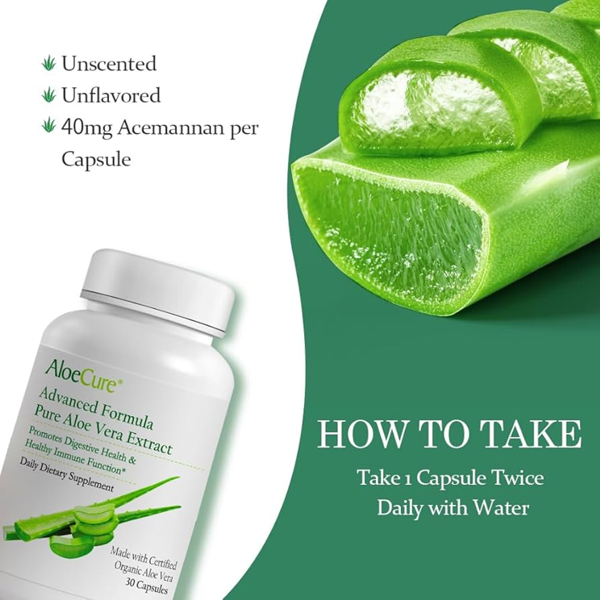 Aloecure Advanced Formula Aloe Vera Extract Capsules