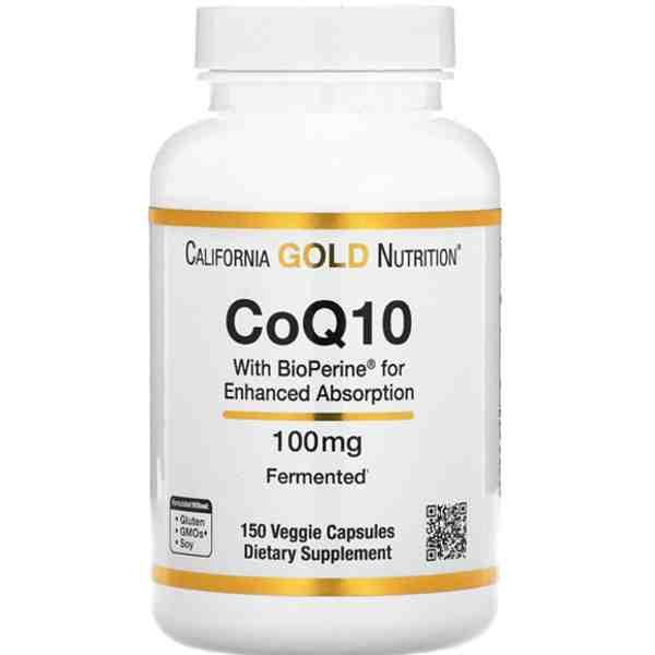California Gold Nutrition CoQ10 with BioPerine 100 mg Fermented