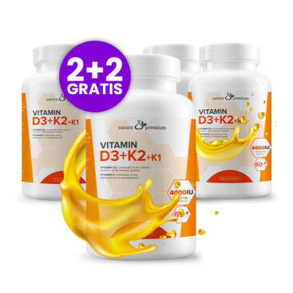 Natura Premium Vitamin D3+k2+k1 4000iu capsules