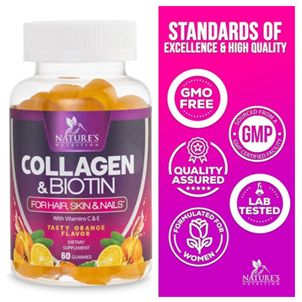 Nature's Nutrition Collagen & Biotin Supplement