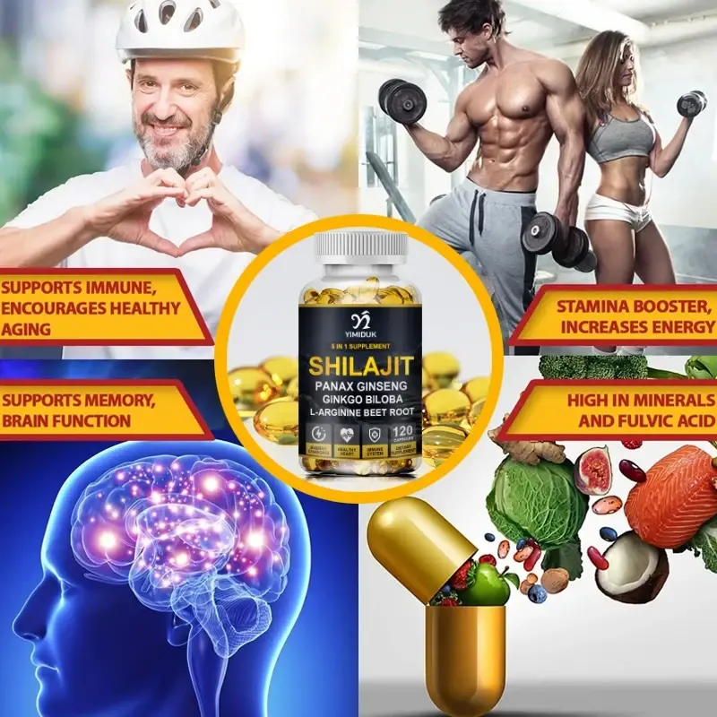 Shilajit Panax Ginseng + Ginkgo Biloba + L-arginine + Beet Root