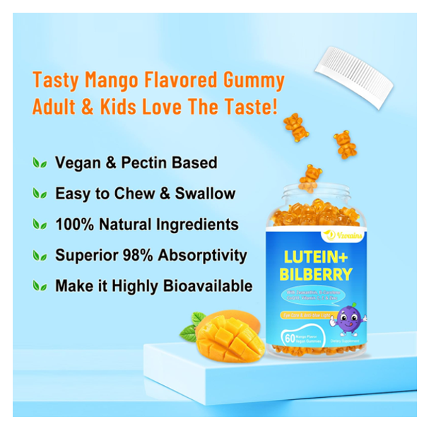 Vzoxains Lutein+ Bilberry With Zeaxanthin Supplement