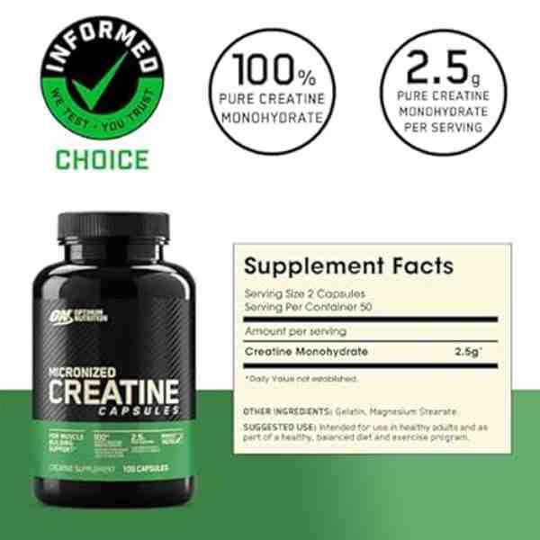 Optimum Nutrition Micronized Creatine Capsules