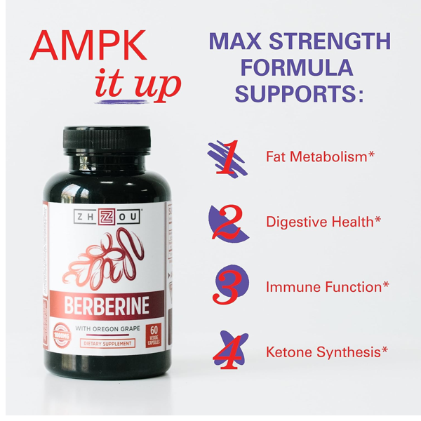 Zhou Nutrition Berberine with Oregon Grape Capsules