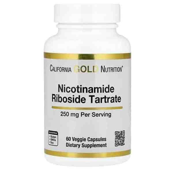 California Gold Nutrition – Nicotinamide Riboside Tartrate 250mg | 60 Capsules