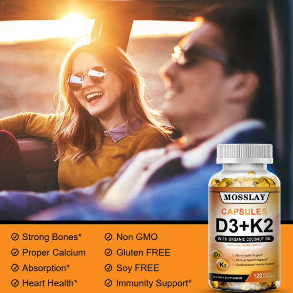 Mosslay Vitamin K2 And D3 Supplements