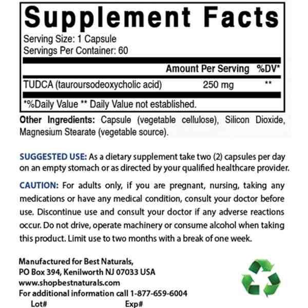 Best Naturals TUDCA 250 mg – Premium Formula