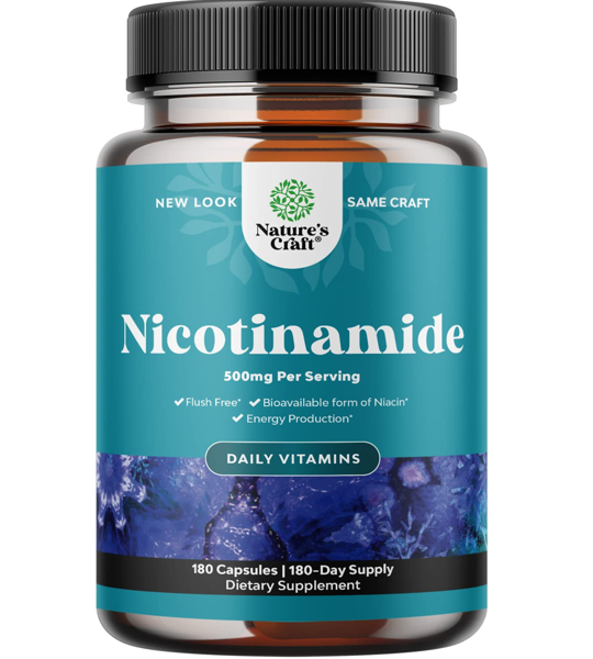 Natures Craft Vitamin B3 Nicotinamide 500mg Capsules