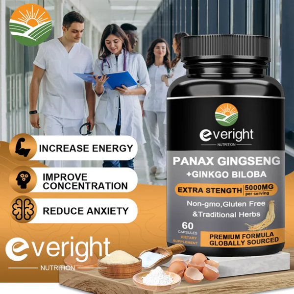 Everight Korean Red Ginseng Ginkgo Biloba Capsules