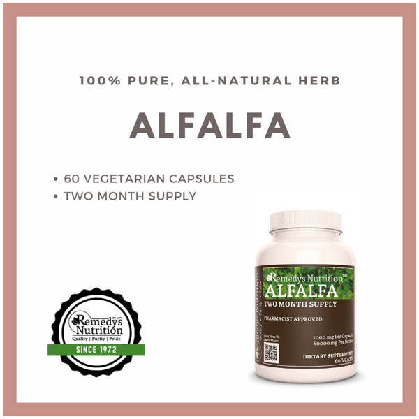 Remedy's Nutrition Alfalfa Root Extract Capsules