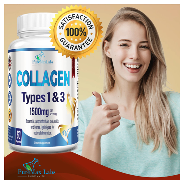 PureMaxLabs Collagen Type 1 & 3 Capsules