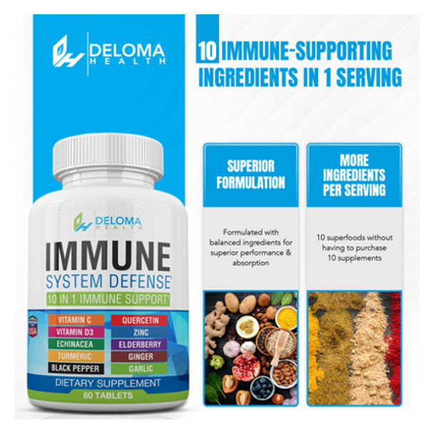 Deloma Health Immune System Defense Tablets
