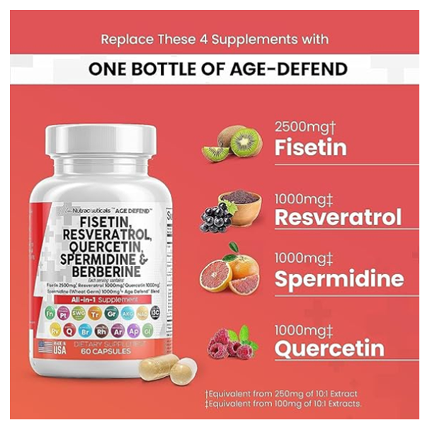 Clean Nutraceuticals Fisetin, Resveratrol Capsules