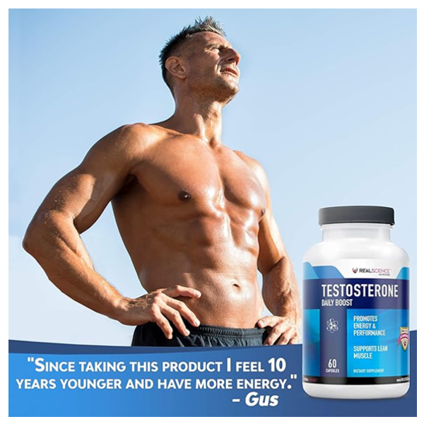 RealScience Nutrition Testosterone Daily Boost Capsules