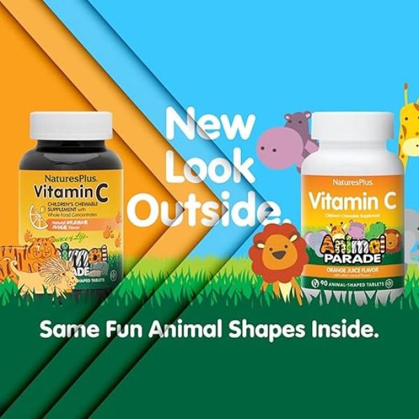 Natures Plus Vitamin C Animal Parade Supplement
