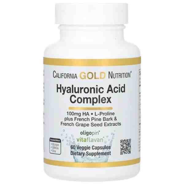 California Gold Nutrition – Hyaluronic Acid Complex 100 mg | 60 Capsules