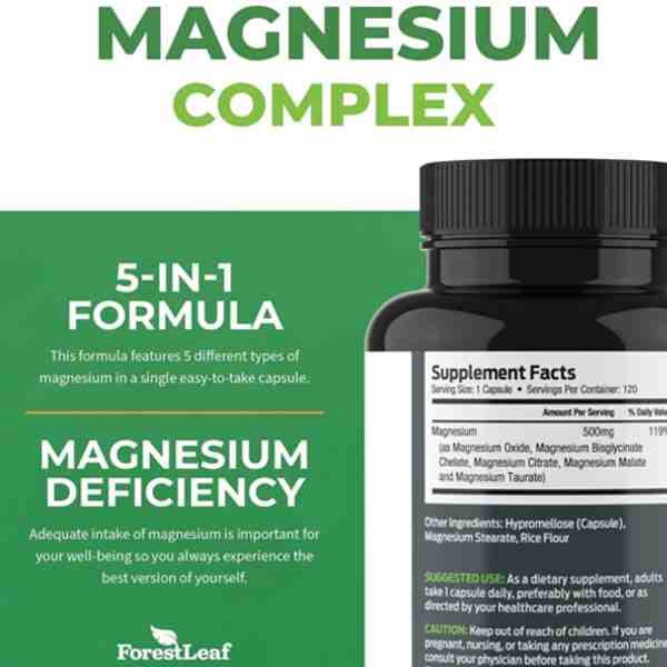 Forest Leaf Advanced Magnesium Complex – 500 mg