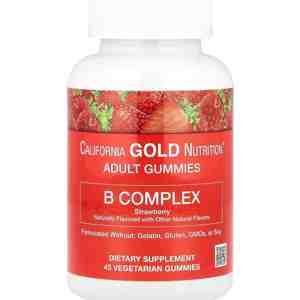 California Gold Nutrition B-Complex Adult Gummies – 45 Gummies
