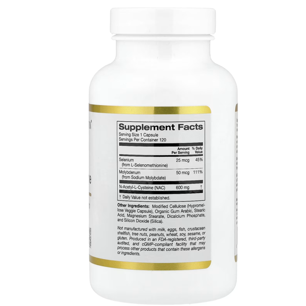 California Gold Nutrition NAC N-Acetyl-L-Cysteine Capsules
