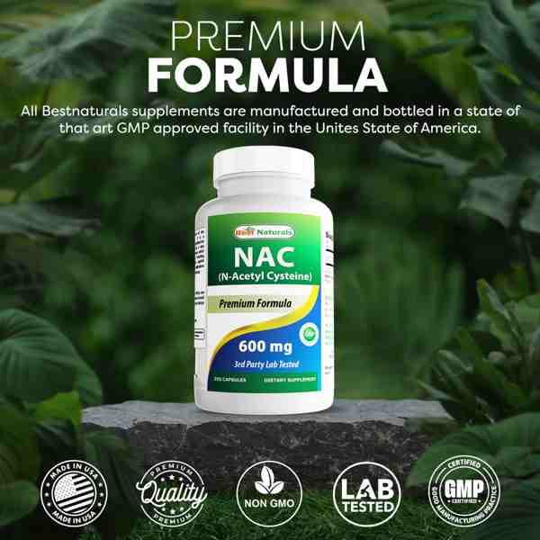 Best Naturals NAC N-Acetyl Cysteine 600mg