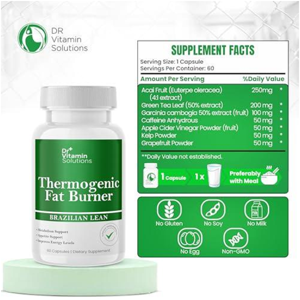 Dr Vitamin Thermogenic Fat Burner Brazilian Lean Capsules