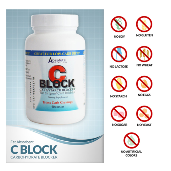 Absolute Nutrition C Block Carb/Starch Blocker Capsules
