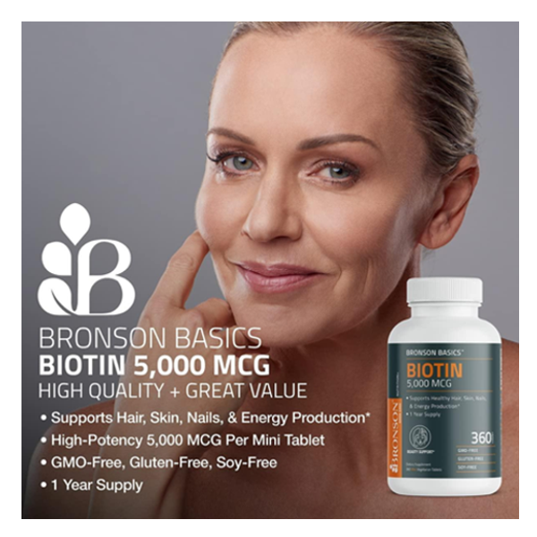 Bronson Basics Biotin 5000 Mcg Supplement