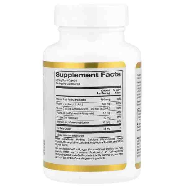 California Gold Nutrition – Immune Complex 180 Capsules