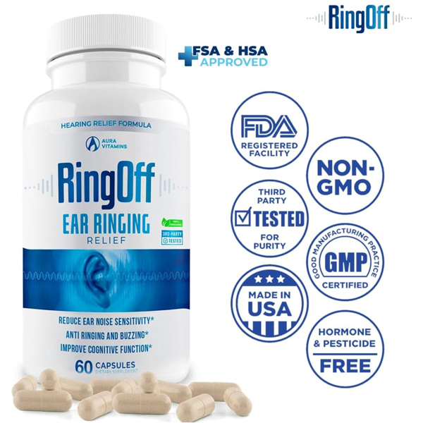 Aura Vitamin Ring Off Ears Ringing Relief Capsules