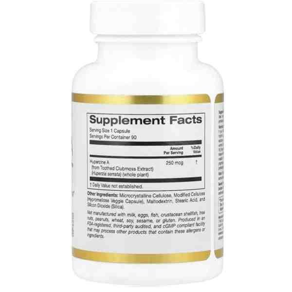 California Gold Nutrition Huperzine A – 250 mcg