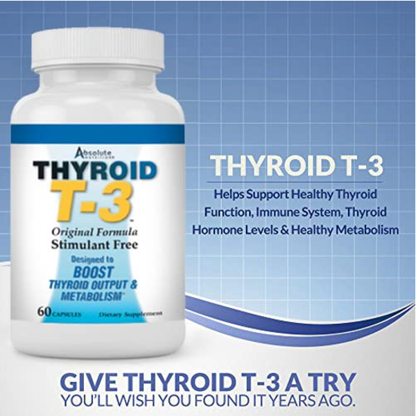 Absolute Nutrition Thyroid T-3 Capsules