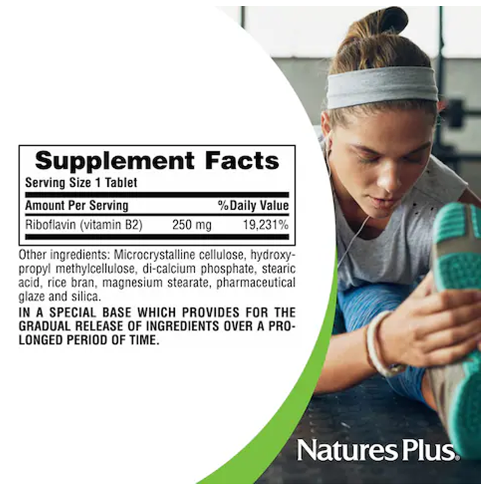 Natures Plus Sustained Release Vitamin B2 250 Mg