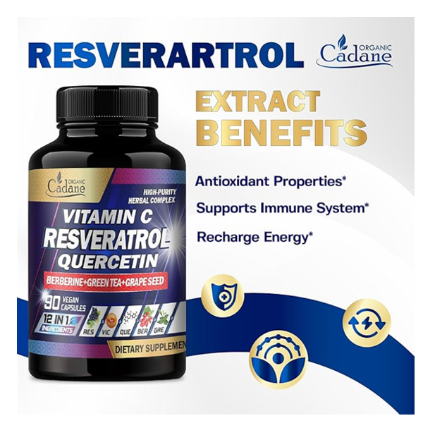 Organic Cadane Vitamin C Resveratrol Quercetin Capsules