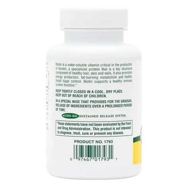 Nnatures Plus Biotin 10,000mcg Supplement
